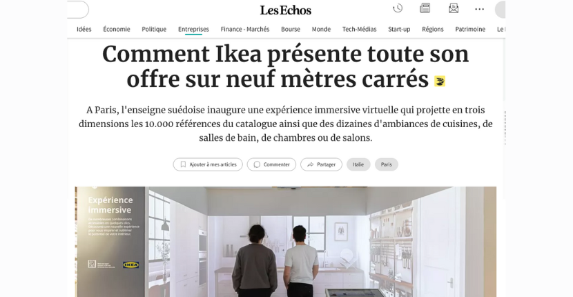 Ugla - Les Echos «Comment Ikea présente toute son offre sur neuf mètres carrés»